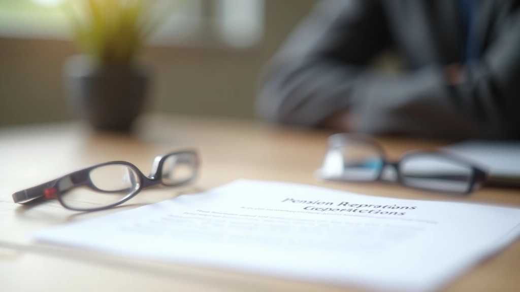 Documento de regulación de límites legales de aportaciones de pensión empresarial en escritorio